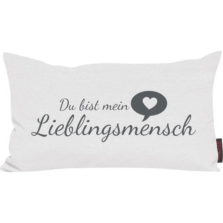 Magma Heimtex Dekokissen »Lieblingsmensch«, mit Schriftzug, Mit Siebdruck "Du bist mein Lieblingsmensch" – Bild 3
