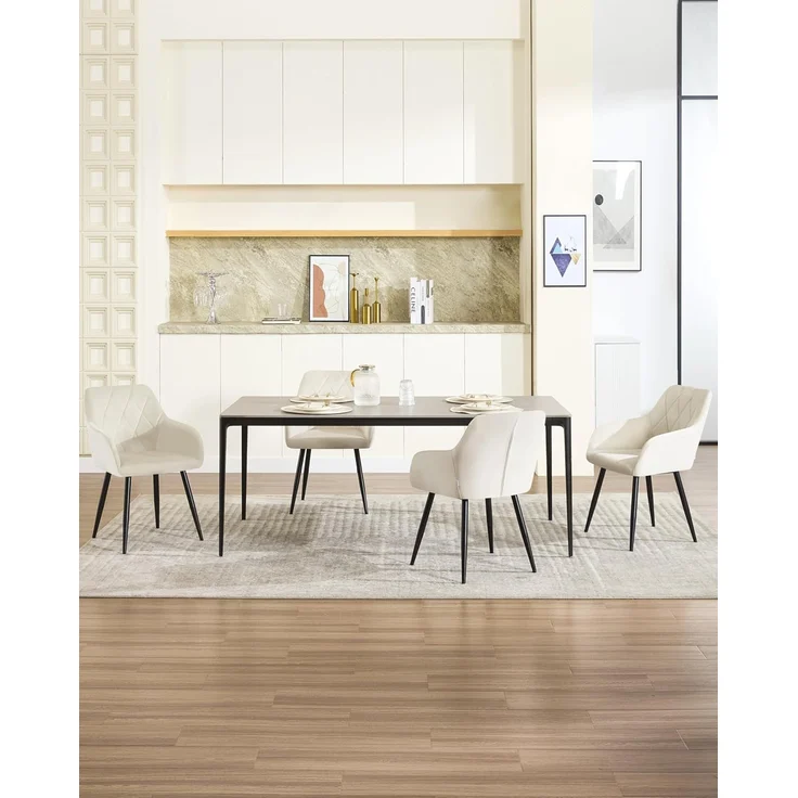 Woltu Esszimmerstuhl (1 St), mit Samtbezug, Küchenstuhl, mit Metallbeinen – Bild 2