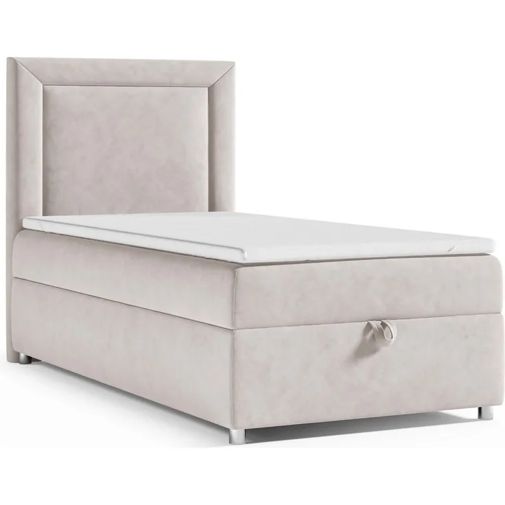 Best for Home Boxspringbett Trinity K-3 SINGLE mit Bettkasten & Komfort Topper 7 cm H3 (Einzelbett, Polsterbett mit gepolstertes Kopfteil, Jugendbett, Kinderbett versch. Größen, 70x200 80x200 90x200 100x200 cm), verschiedene Liefermöglichkeiten, Handwe...