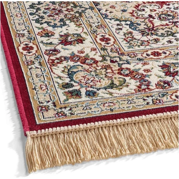TaraCarpet Teppich Palazzo Royal Täbriz, rechteckig, Höhe: 6 mm, Täbriz Seiden Optik rot Wohnzimmer Schlafzimmer Esszimmer 95x140 – Bild 2