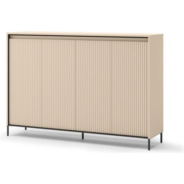 yourhouse24 Kommode TREND TG-04 mit 4 Türen und Beleuchtung, Sandbeige – Bild 3