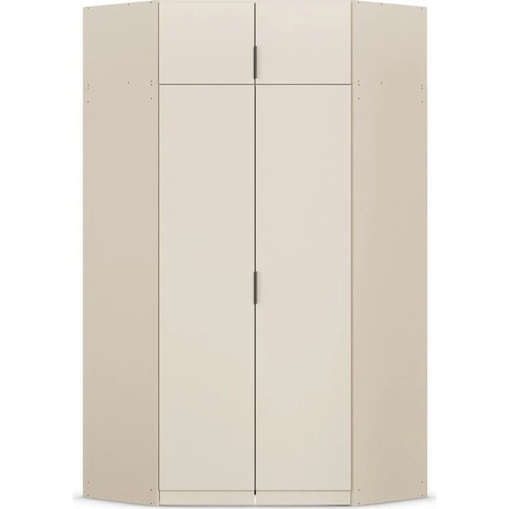 Rauch Möbel Lagoa, Kleiderschrank, Eckschrank, Garderobe für Schlafzimmer, Kinderzimmer, Jugendzimmer 4-türig, Farbe Beige, Breite 166 – Bild 1