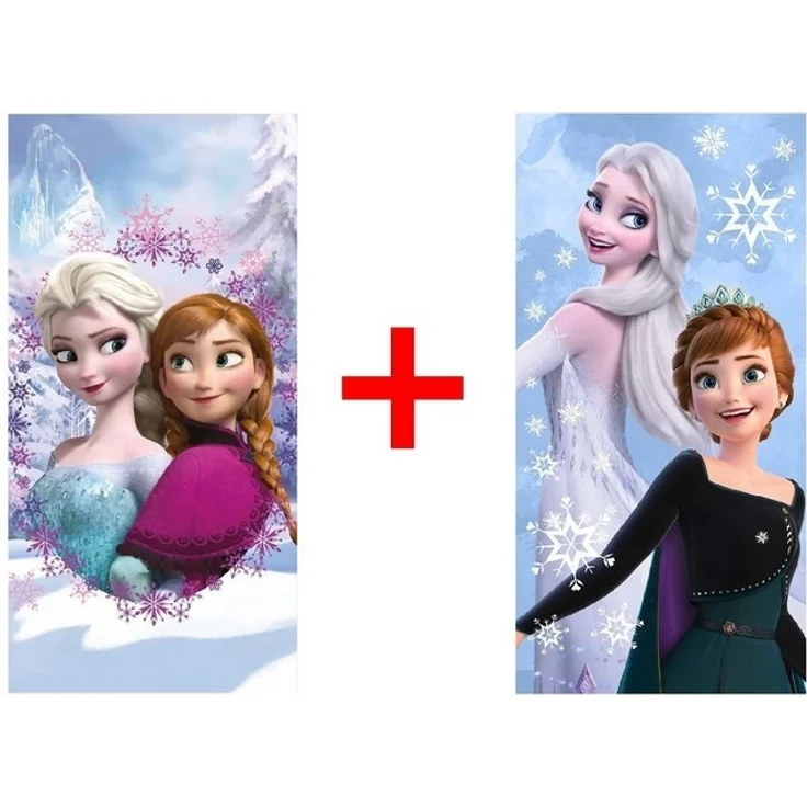 Disney Handtücher Disney Frozen Anna Elsa Strandtuch Badetextilien 70x140cm 2er-Set, Frottee (Set, 2-St) – Bild 3