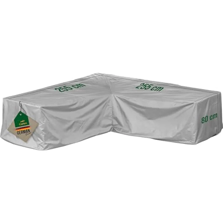 Mehr Garten Premium Protect Lounge Abdeckung L-Form, 255x255x80 cm, hellgrau, wasserdicht, atmungsaktiv und UV-beständig aus 2-lagigem Polyestergewebe – Bild 1