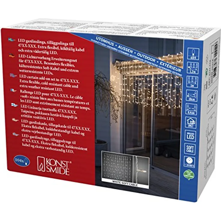 Konstsmide 4731-112 LED-Lichtervorhang 1,2 Meter