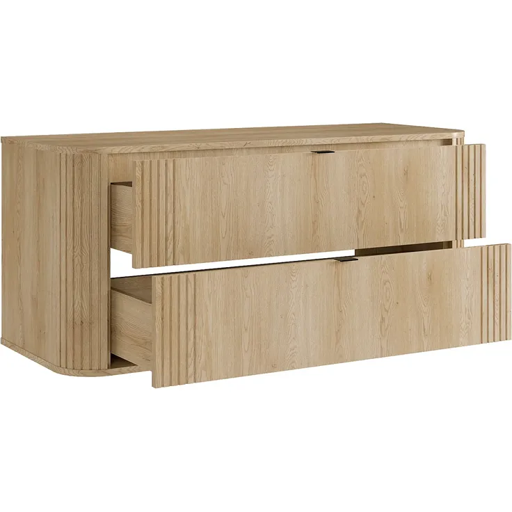 Vente-unique - FILOR Waschbeckenmöbel Holz, Platte Beige - B 46 cm x H 57 cm x L 120 cm – Bild 4