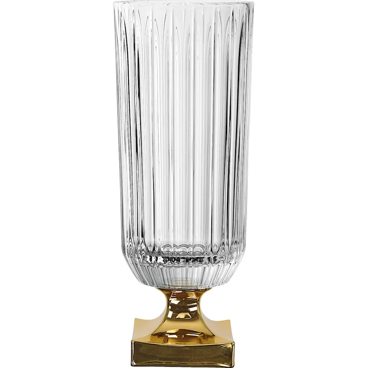 NACHTMANN 104163 MINERVA Vase mit Fuß GOLD 40 cm – Bild 1