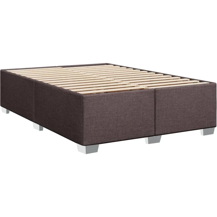 vidaXL Boxspringbett mit Matratze Dunkelbraun 160x200 cm Stoff 3285949 – Bild 5