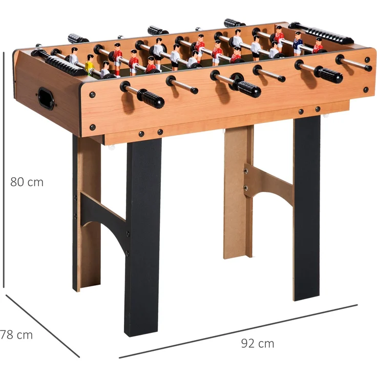 MELAYR, 2-in-1 Mini Tischkicker, Multispieltisch 4 in 1 kompakt, 92 x 78 x 80 cm, Naturholz+Schwarz – Bild 5