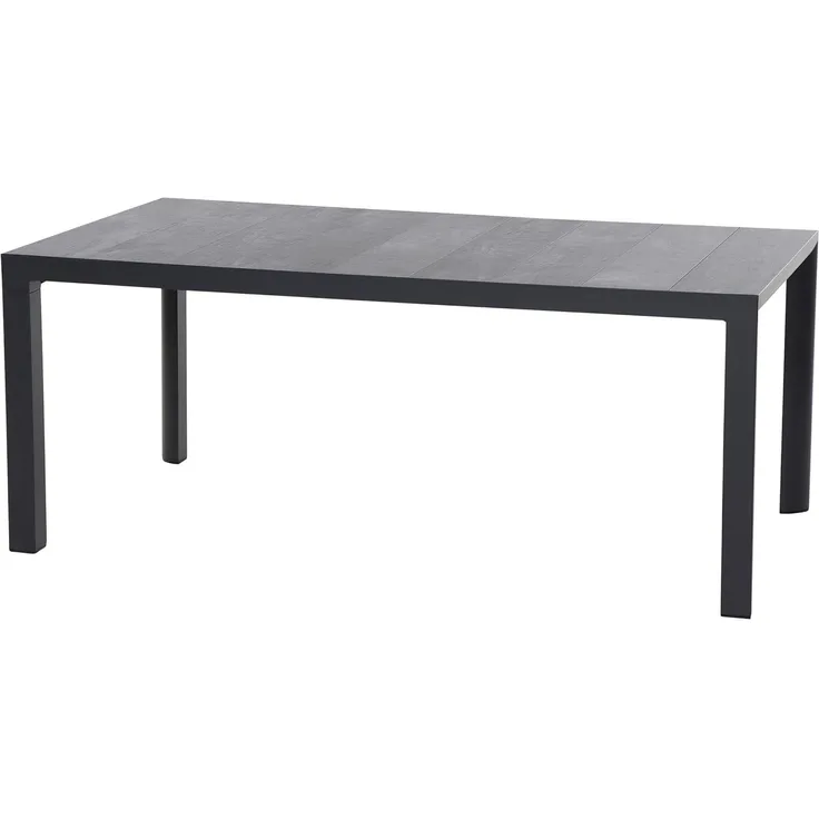 Siena Garden Silva Dining Tisch 180x100 cm ? Aluminium (matt anthrazit) & Keramikplatte (wood grey)