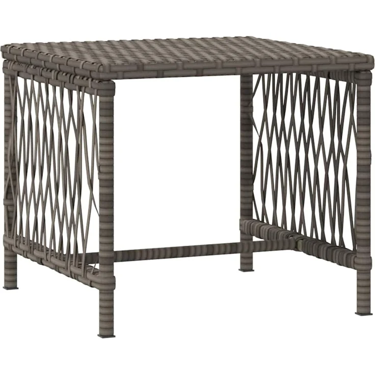 vidaXL Sonnenliege mit Kissen 3 pcs Grau und Marineblau Poly-Rattan 365438 – Bild 5