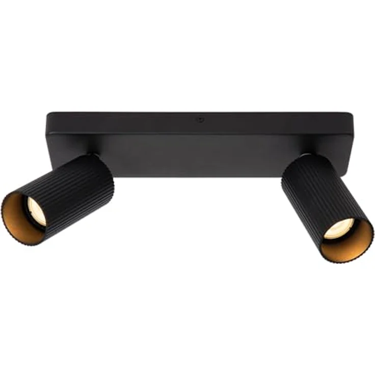 LUCIDE CLUBS, Deckenstrahler mit 2xGU10, dreh- und kippbar, Schwarz, Aluminium, dimmbar (Dimmer nicht enthalten) – Bild 1