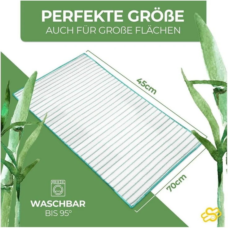 Muxel Geschirrtuch MUXEL Bambus Tücher - 3x Bambus Geschirrtücher - Extra saugfähiges, (Spar-Set, 3-tlg), kochfest – Bild 2