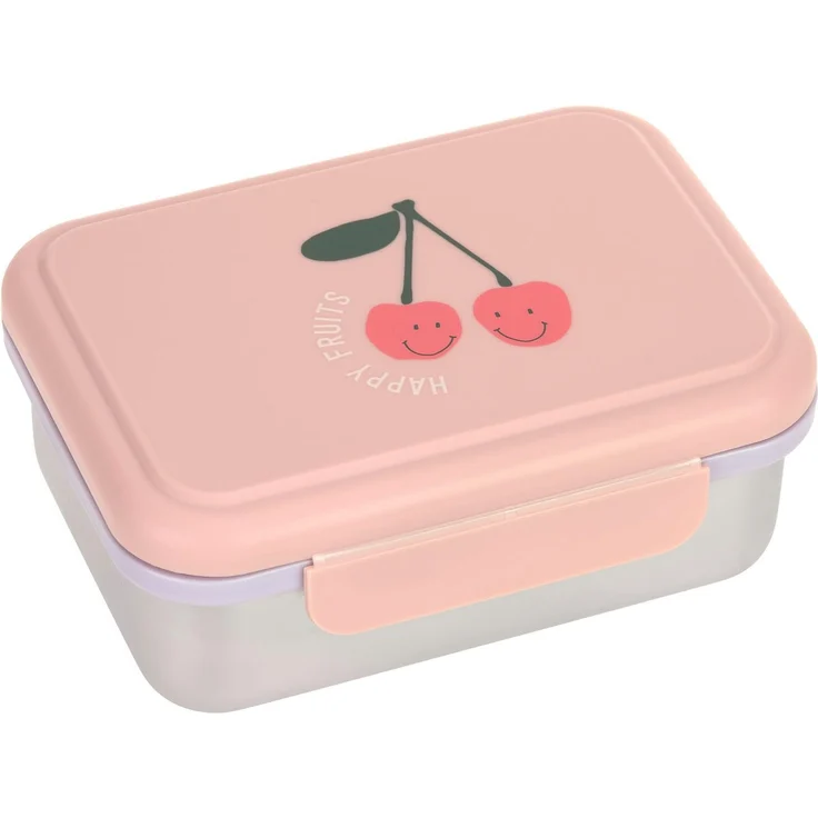 Lässig Happy Fruits Edelstahl-Lunchbox- Cherry Ros