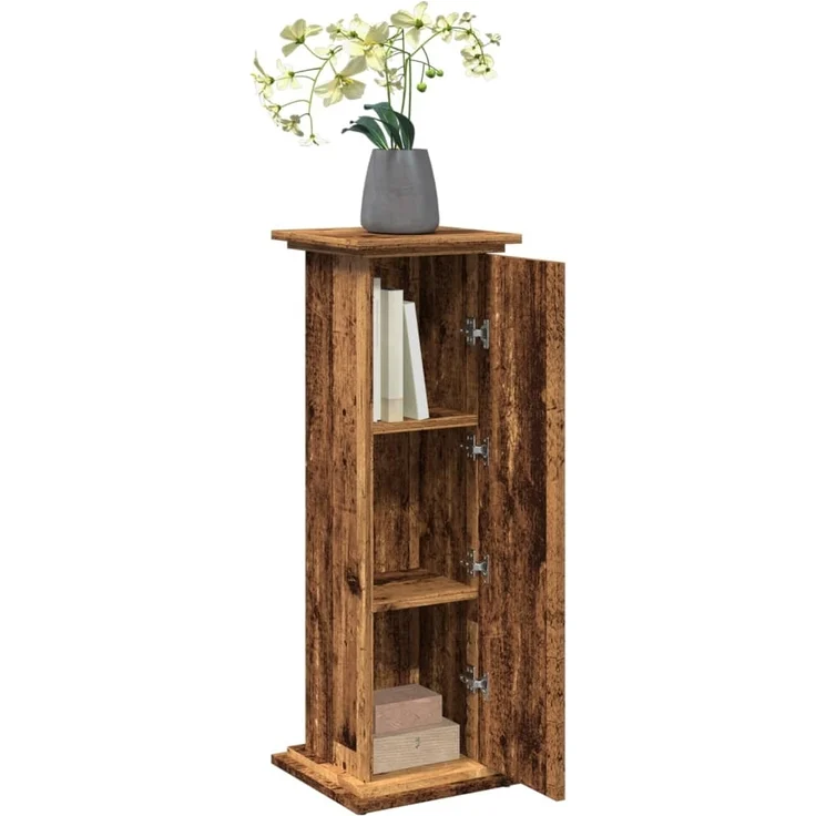 vidaXL Postament mit Stauraum, Holzwerkstoff, Altholz, 31 x 30 x 90 cm – Bild 3