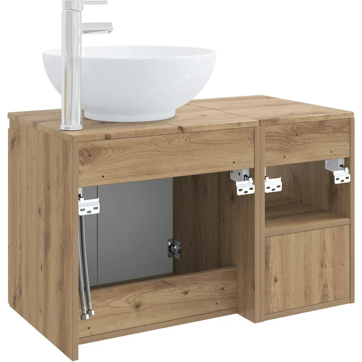 vidaXL Badezimmerschrank-Set 2 stk. Artisan-Eiche 79,5 x 44,5 x 80 cm 3404093 – Bild 6
