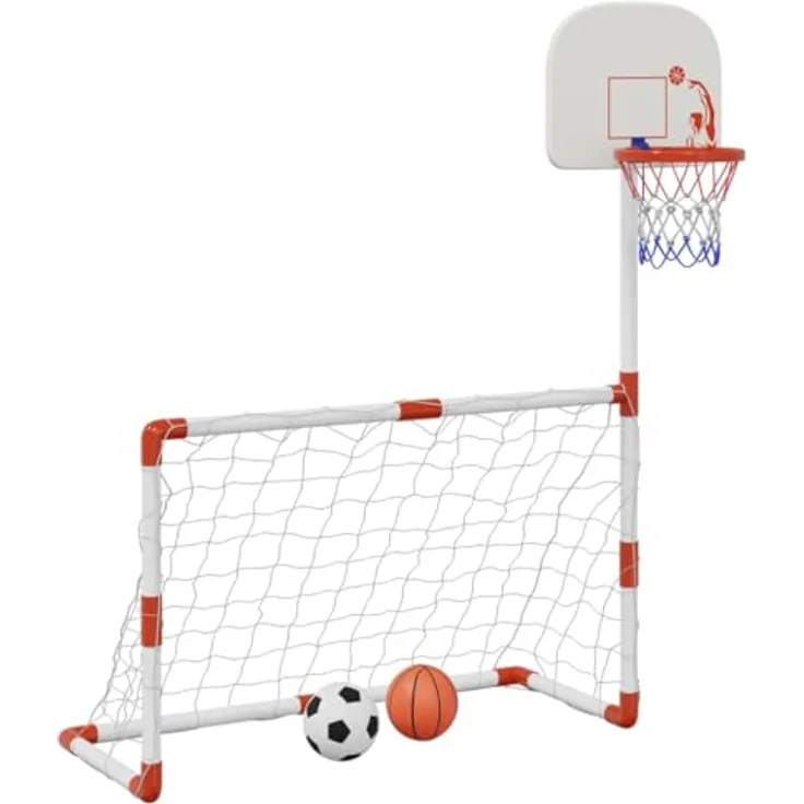 Fußball- und Basketball-Set für Kinder mit Bällen 98x50x70 cm 4016330