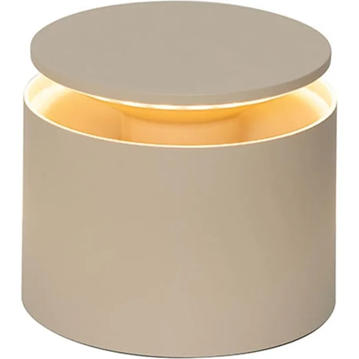 Zafferano, Push-Up Lampe, Kabellose, Wiederaufladbare Tischlampe mit Touch Control, Auch für den Außenbereich Geeignet, Dimmer, 2200-3000 K, Höhe 80-100 cm, Farbe Sand