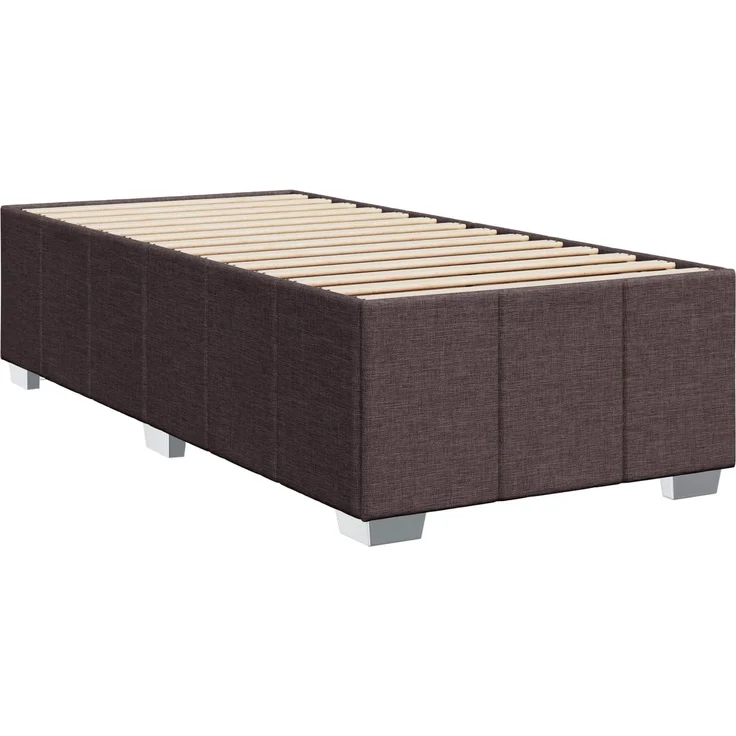 vidaXL Boxspringbett mit Matratze Dunkelbraun 100 x 200 cm Stoff 3454074 – Bild 5