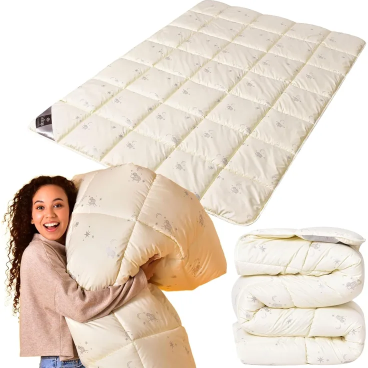 SEI Design Naturfaserbettdecke Wool Comfort 135x200 cm, Füllung: 70% Schurwolle - 30% Polyester