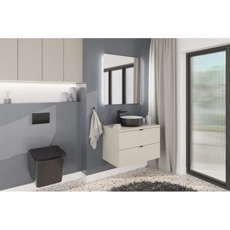 99rooms Dalina Unterschrank Kaschmir 80 cm mit Waschbecken – Bild 9