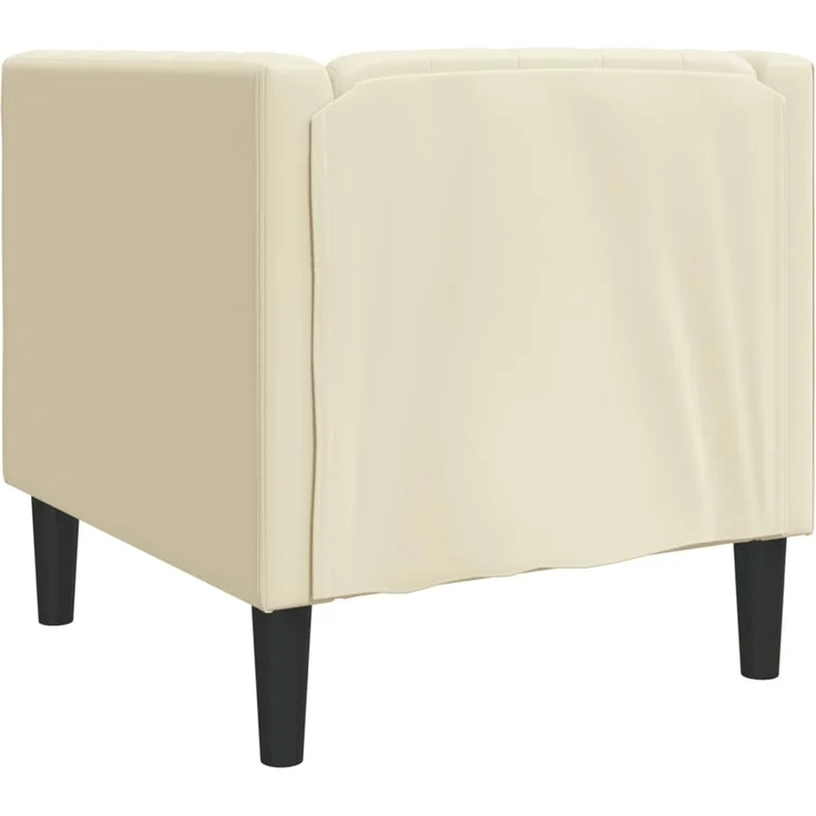 vidaXL Chesterfield-Sessel Creme Kunstleder 372653 – Bild 5