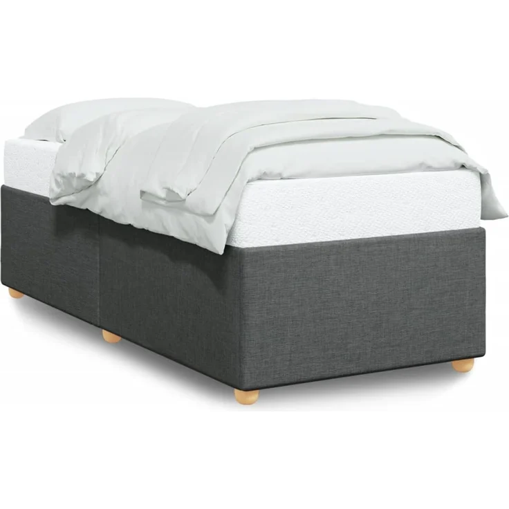 vidaXL Bettgestell ohne Matratze Dunkelgrau 100x200 cm Stoff 3284709 – Bild 2