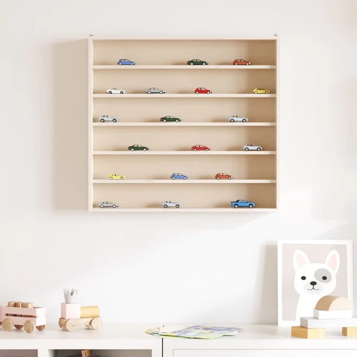 vidaXL Sammlervitrine aus Holz mit 6 Regalen 60x8,5x55 cm 4017382 – Bild 2