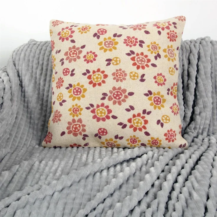 Dekokissen 45 x 45 cm ( Chiffa Spice ) Kissenhülle inkl. Füllkissen ( 2er Pack ) - 100% Baumwolle - Hochwertiger Kissenbezug mit Reißverschluss – Bild 3