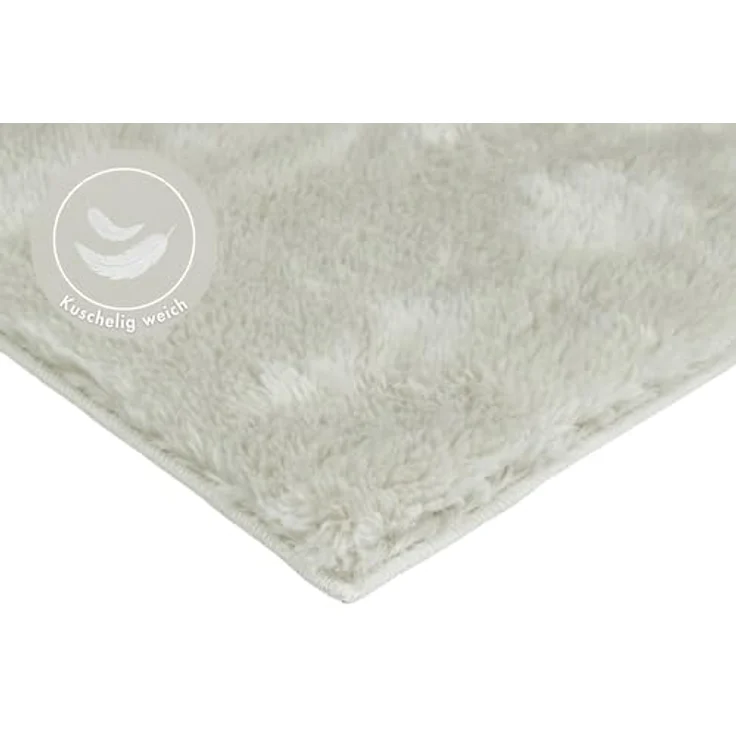 andiamo Badematte rutschfest Florida - Badezimmerteppich weich und flauschig - Badteppich rutschfest waschbar Duschvorleger Badvorleger für Badezimmer 50x80 cm beige – Bild 8
