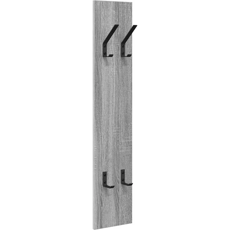 vidaXL Wandmontierter Kleiderständer Grau Sonoma 20 x 1,5 x 100 cm 874464 – Bild 1