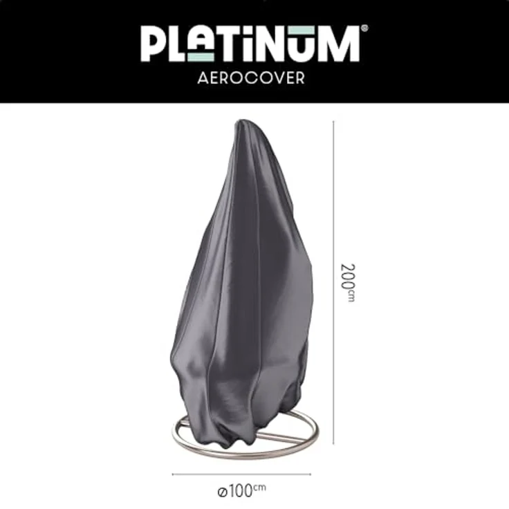 AeroCover Schutzhülle für Hängekorb Ø100x200 cm Gartenschaukel Hängesessel Abdeckung – Bild 2