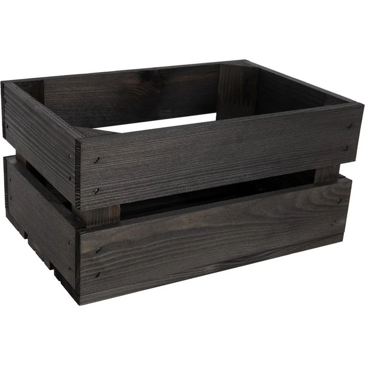 Creative Deco Holzkiste Kiste Holz Deko Holzkiste, Obstkiste Weinkisten Apfelkiste, Schwarz, 30 x 20 x 15 cm – Bild 5