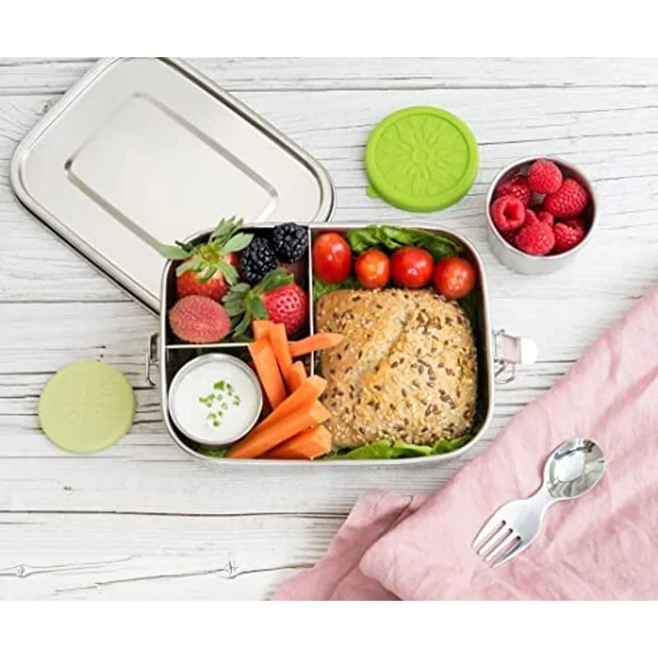 LEKKABOX Campinglöffel Mini Edelstahl Göffel, 10cm - Gabel Löffel Spork klein Kinder Brotdose, Extra klein, nur 10 cm lang – passt in jede Brotdose – Bild 7