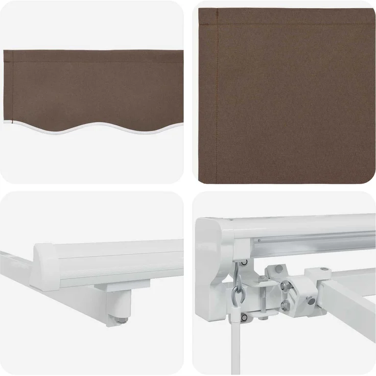 vidaXL Einziehbare Markise Taupe 3,5x2 m Polyester und Aluminium 3425720 – Bild 4