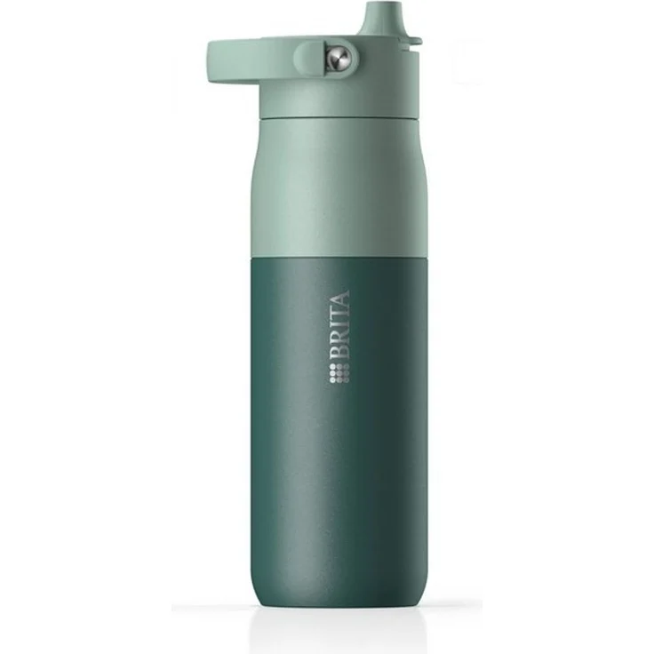 BRITA Trinkflasche BRITA LARQ Essential Trinkflasche (680ml) weiß mit Strohhalm, Edelstahl Wasserflasche mit doppelwandiger Isolierung - hält 24h kalt – Bild 4