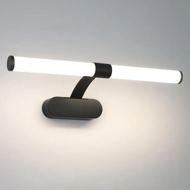 Nettlife LED Spiegelleuchte LED Spiegelleuchte Zimmer 4000K Spiegellampe Schwarz/Weiß, LED fest integriert, Neutralweiß, Geeignet für
