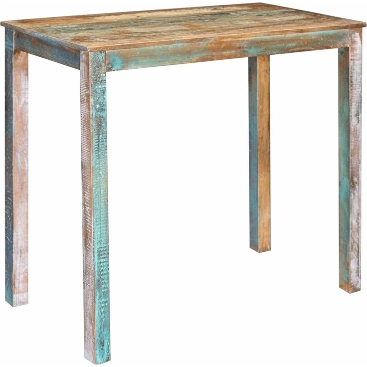 vidaXL Bartisch 110 x 55 x 100 cm massivem Altholz Mehrfarbig 373981