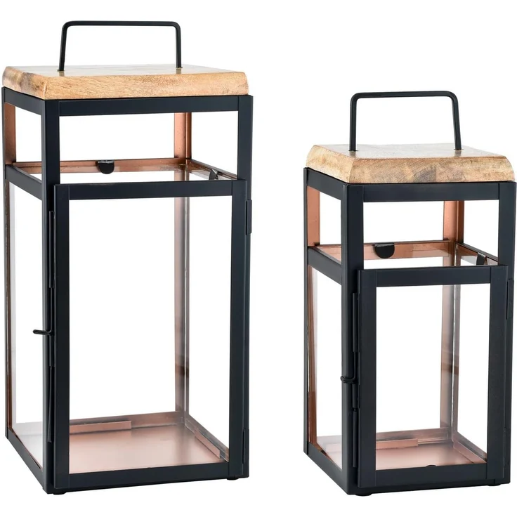 Marrakesch Orient & Mediterran Interior Kerzenlaterne 2er Set Skandinavisches Design Balkon Garten Windlicht Laterne Vejle (2 St), Handarbeit – Bild 6