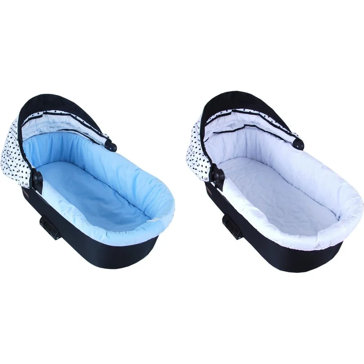 BabyLux Kinderwagen-Bezug BABYLUX Nestchen für Kinderwagen BABYWANNE + Matratze 2 Tlg Set, W102 Velvet Blau – Bild 2
