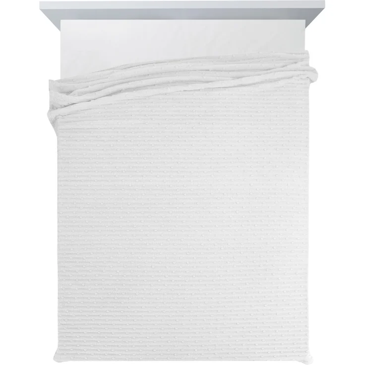 Wohndecke Kuscheldecke Gemusterte Sofadecke Tagesdecke Couchdecke Decke LISA weiß 70x160 cm weiß – Bild 5