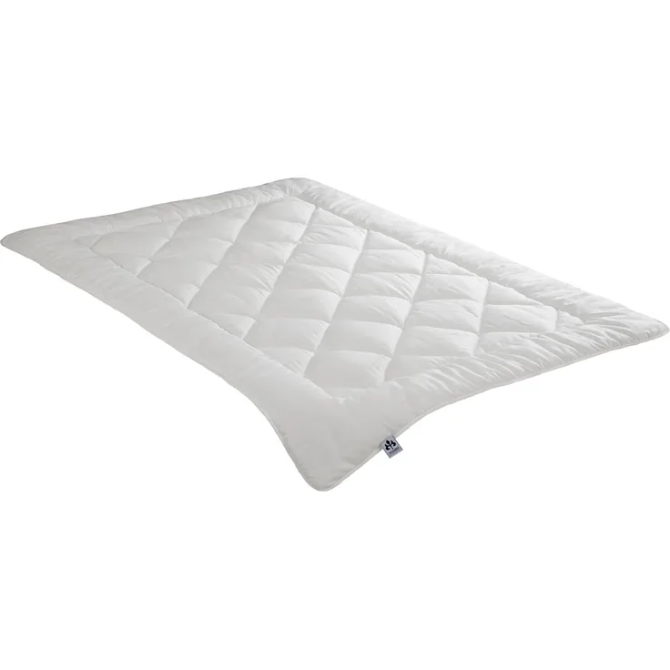 Badenia Bettcomfort Irisette Merino wash Steppbett 4-Jahreszeiten mit Baumwollbezug und Druckknöpfen für alle Jahreszeiten, 155x220 cm