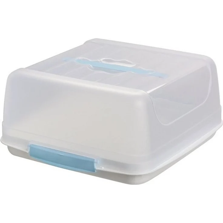 Engelland Kuchentransportbox Kuchenbox mit transparentem Deckel, Kunststoff, (Vorteils-Set, 1-tlg, sicheres Transportieren), mit Tragegriff und Klickverschluss, BPA-frei, rechteckig, Kunststoff – Bild 4