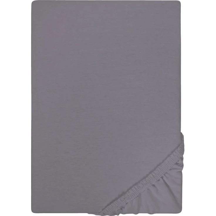 Castell Jersey-Stretch-Spannbetttuch 0077113, silbergrau, 1x 140x200 cm - 160x200 cm – Bild 2