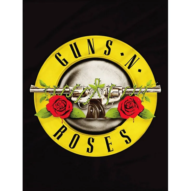 Wohndecke Guns´n Roses Logo 150 x 200 cm Coral Fleecedecke, BERONAGE, passend zur Bettwäsche, ideal für Sofa, Couch, Bett, Auto, Camping