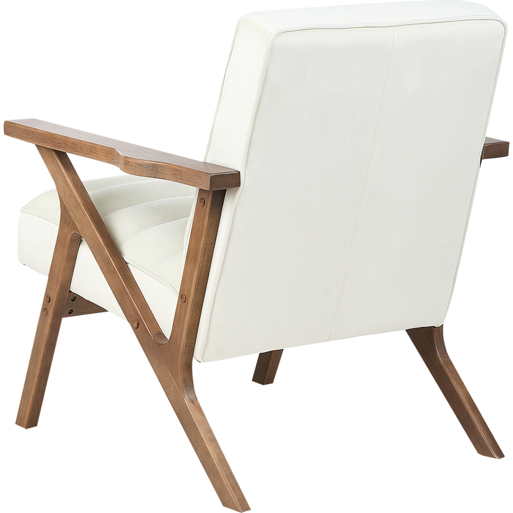 Sessel KISA Samtstoff Cremeweiß – Bild 5