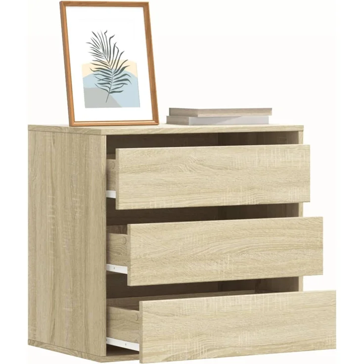 vidaXL Kommode Sonoma-Eiche 60x41x58 cm Holzwerkstoff 852845 – Bild 1