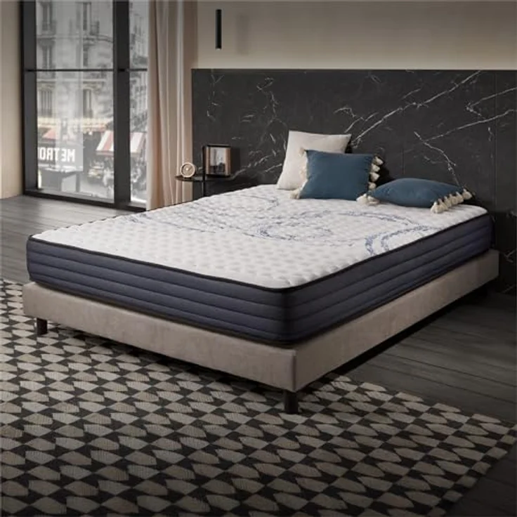naturalex | Perfectsleep | Matratze 90x200 cm | Memory und Blue Latex-Technologie Extra Komfort HR | Fester Halt mit Atmungsaktivem Schaumstoff | Ergonomisch Entspannend und Hypoallergen – Bild 2