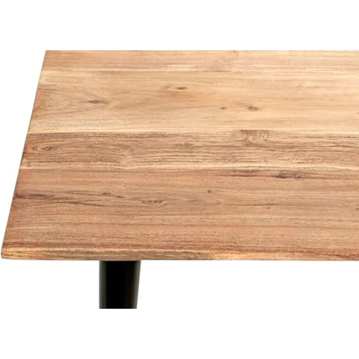 XXXL Beistelltisch, massiv, schwarz, Akazie, quadratisch, 55x46x55 cm, einfacher Aufbau – Bild 4