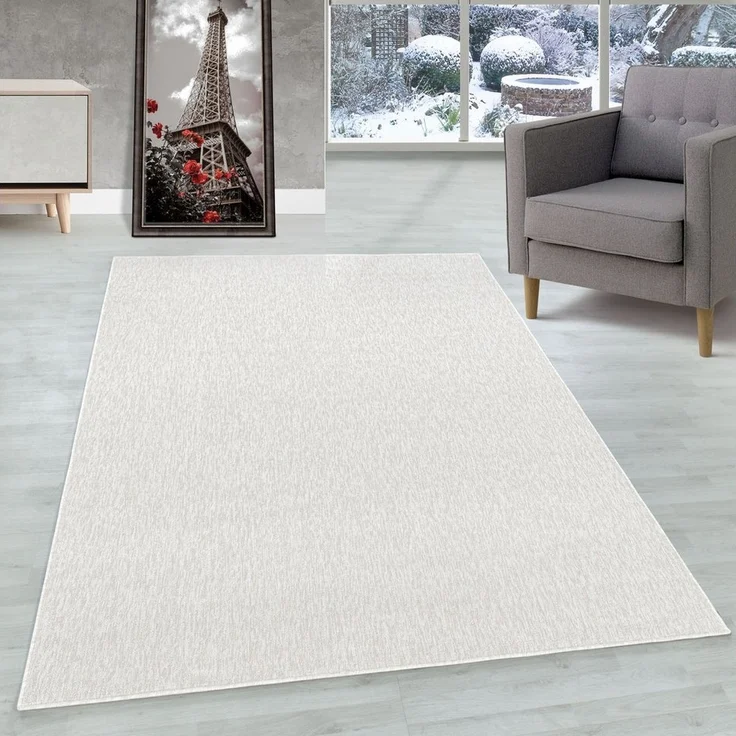 Carpettex Schlingenteppich Unicolor - Einfarbig, Läufer, Höhe: 7 mm, Kurzflor Schlingen Teppich Wohnzimmer Einfarbig Modern – Bild 5